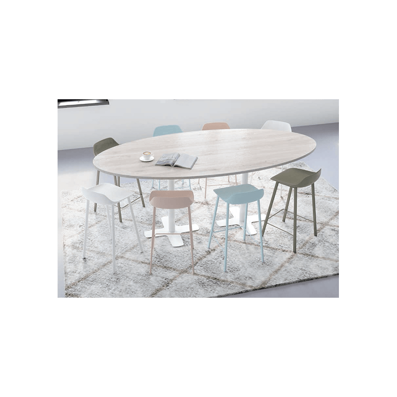 TABOURET BAR EN POLYPROPYLÈNE DOSSIER BAS BARLOUIS