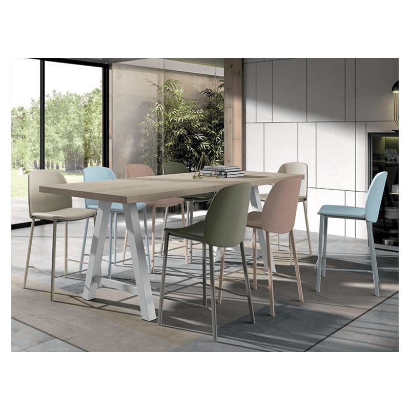TABOURET BAR CONTEMPORAIN EN SIMILICUIR OLIVIA