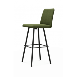 TABOURET DE BAR CONTEMPORAIN PIVOTANT EN TISSU PINOT