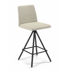 TABOURET SNACK CONTEMPORAIN PIVOTANT EN TISSU PINOT