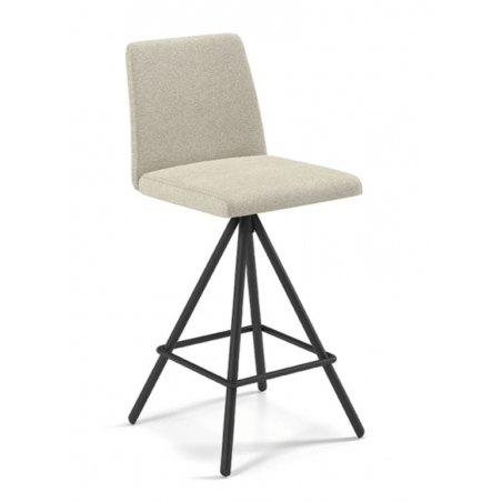 TABOURET SNACK CONTEMPORAIN PIVOTANT EN TISSU PINOT