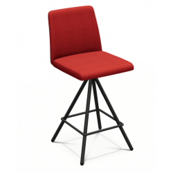 TABOURET SNACK CONTEMPORAIN PIVOTANT EN TISSU PINOT