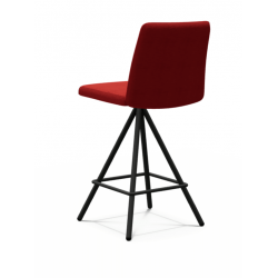 TABOURET SNACK CONTEMPORAIN PIVOTANT EN TISSU PINOT