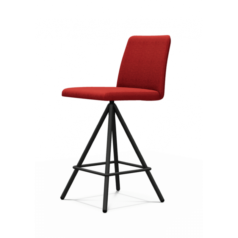 TABOURET SNACK CONTEMPORAIN PIVOTANT EN TISSU PINOT