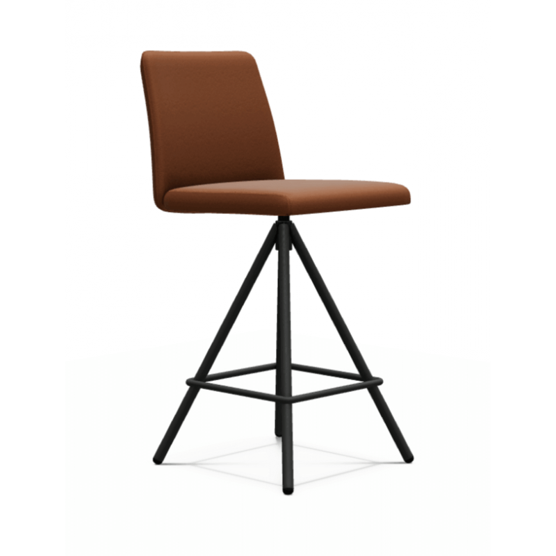 TABOURET SNACK CONTEMPORAIN PIVOTANT EN SIMILICUIR PINOT