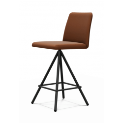 TABOURET SNACK CONTEMPORAIN PIVOTANT EN SIMILICUIR PINOT