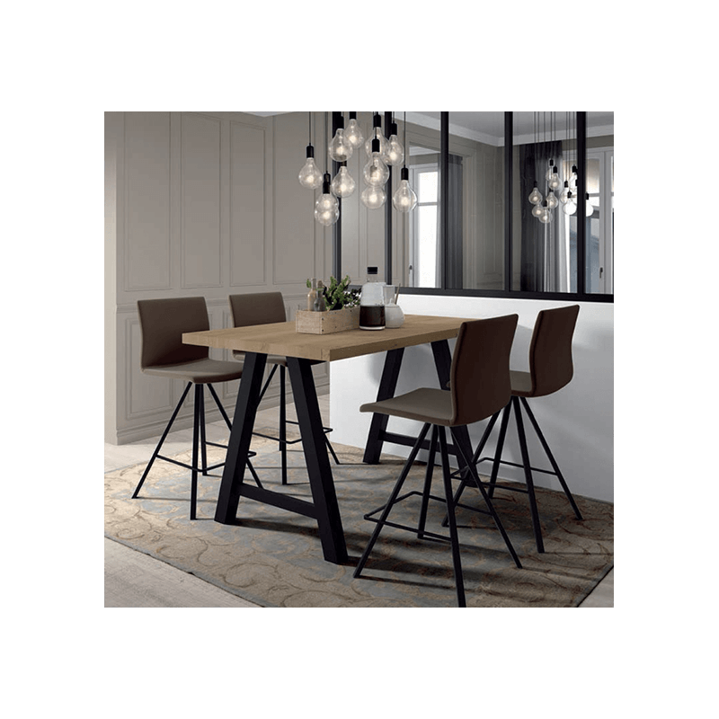 TABOURET CONTEMPORAIN SNACK BARSILVA EN SIMILICUIR