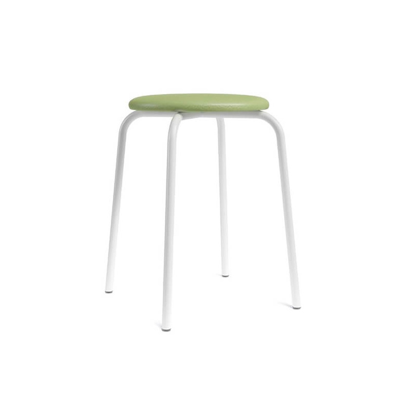 TABOURET BAS D'APPOINT EMPILABLE TABROND SIMILICUIR