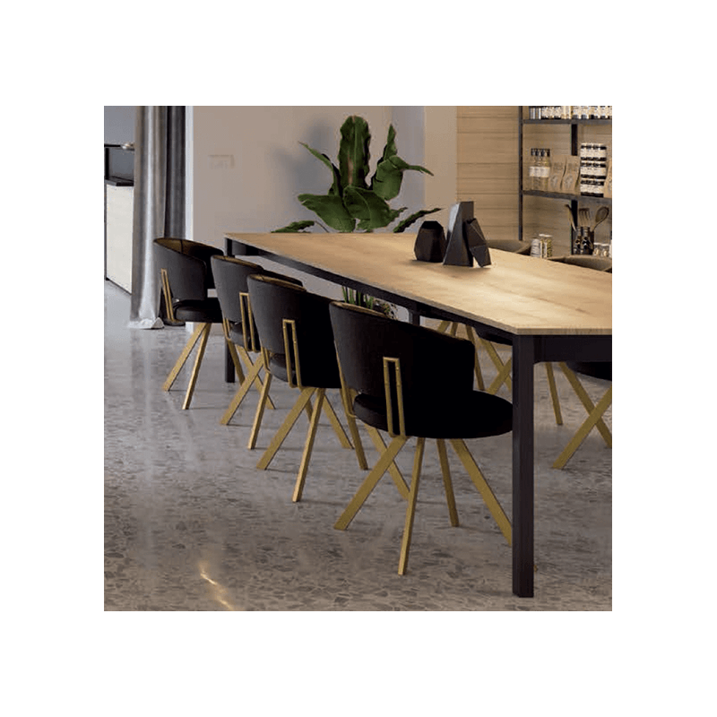 CHAISE TENDANCE PIVOTANTE ACCOUDOIRS ALLURE TISSU