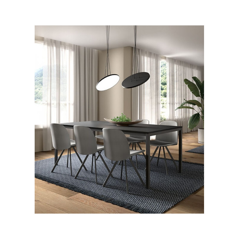 CHAISE CONTEMPORAINE PIEDS MÉTAL FIONA SIMILICUIR