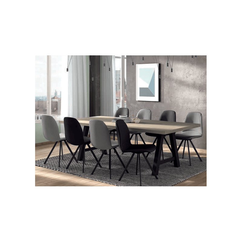 CHAISE GIRONA CONTEMPORAINE PIVOTANTE SIMILICUIR