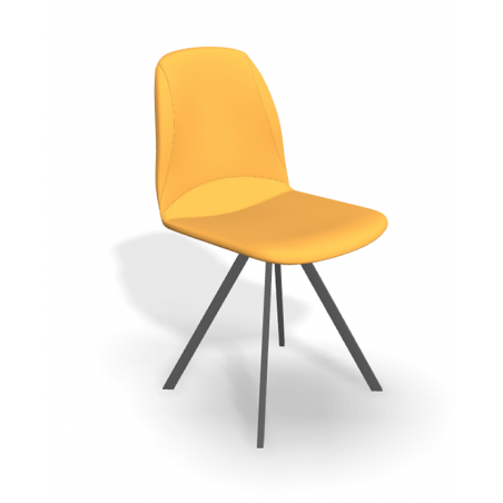 CHAISE GIRONA CONTEMPORAINE PIVOTANTE SIMILICUIR