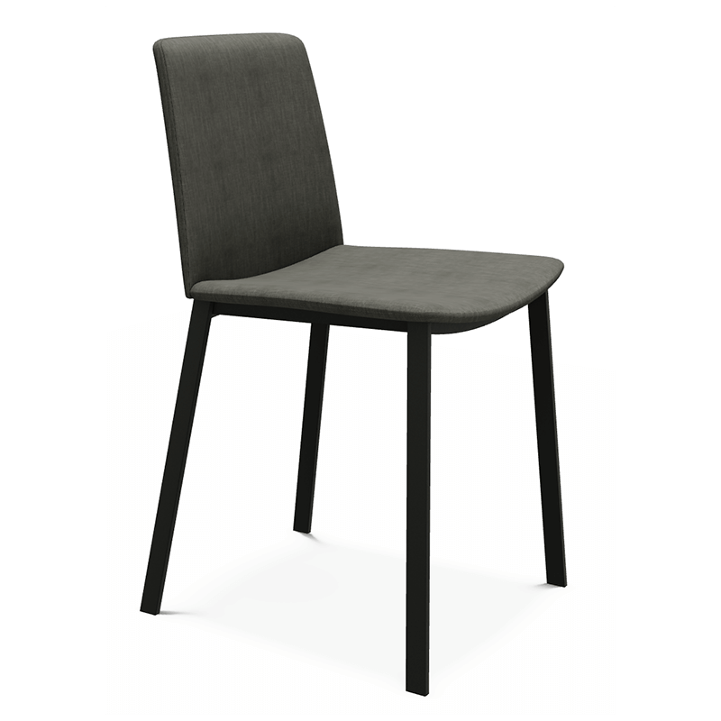 CHAISE MODERNE GARNIE TISSU ET PIEDS MÉTAL PRIMERA