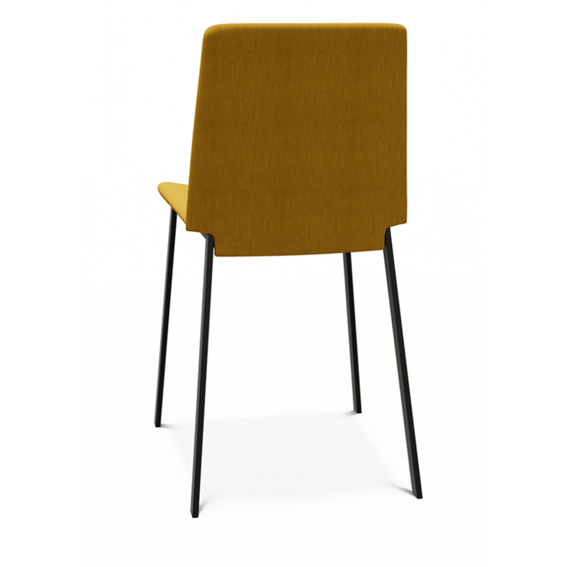 CHAISE MODERNE GARNIE TISSU ET PIEDS MÉTAL PRIMERA