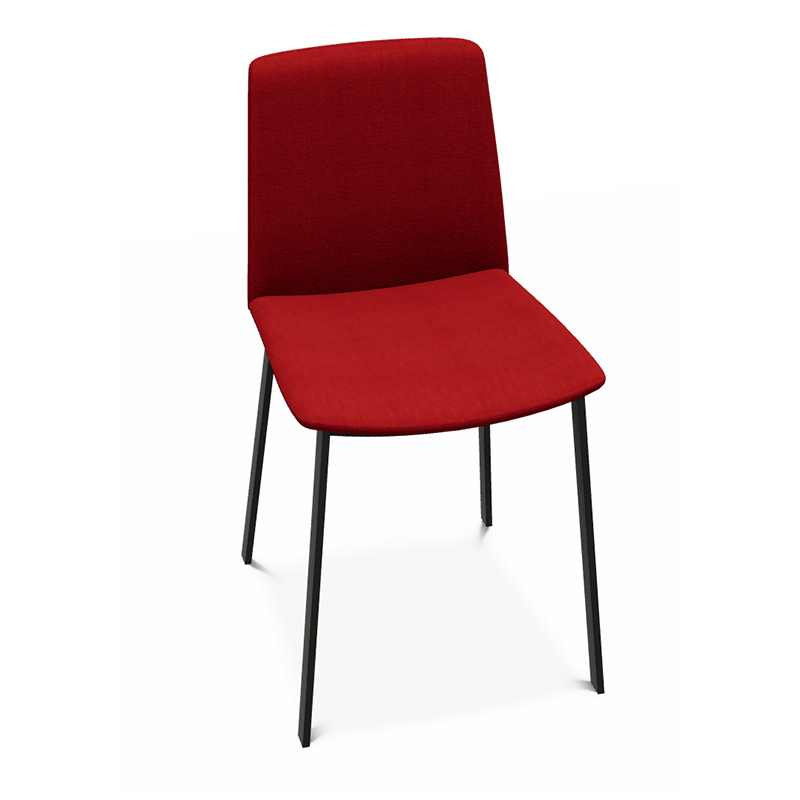 CHAISE MODERNE GARNIE TISSU ET PIEDS MÉTAL PRIMERA