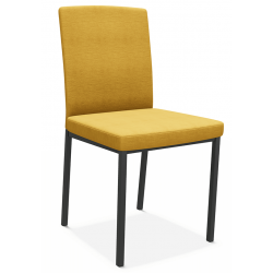 FAUTEUIL DE JARDIN EMPILABLE EN POLYPROPYLÈNE JAUNE ET BLANC LARA - Le  Chaisier