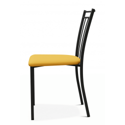 CHAISE DE CUISINE CONTEMPORAINE EN MÉTAL ET SIMILICUIR VIVA