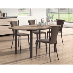 TABLE DE CUISINE TONNEAU EN STRATIFIÉ EXTENSIBLE LUSTRA