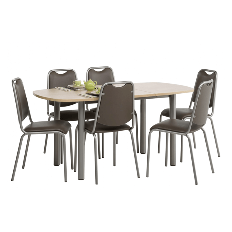 TABLE DE CUISINE TONNEAU EN STRATIFIÉ EXTENSIBLE LUSTRA