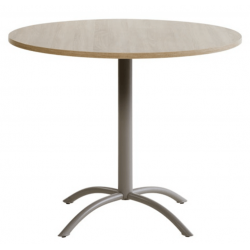 TABLE DE CUISINE RONDE PIEDS CENTRAL LASER FIXE