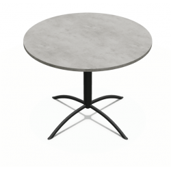 TABLE DE CUISINE RONDE PIEDS CENTRAL LASER FIXE