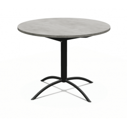 TABLE DE CUISINE RONDE PIEDS CENTRAL LASER FIXE