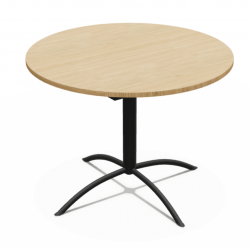 TABLE DE CUISINE RONDE PIEDS CENTRAL LASER FIXE