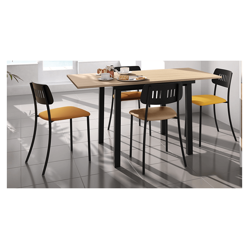 Table pliante de cuisine à manger hauteur réglable pour 4