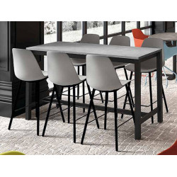 TABLE SNACK EN STRATIFIÉ ET MÉTAL VIENNABAR HT 90 CM