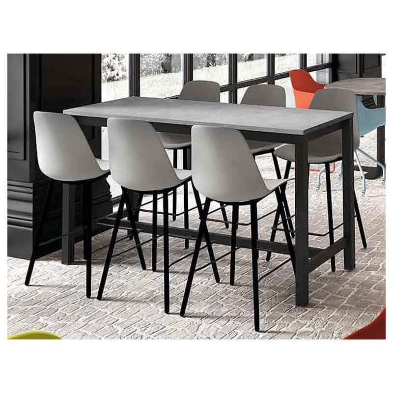 TABLE SNACK EN STRATIFIÉ ET MÉTAL VIENNABAR HT 90 CM