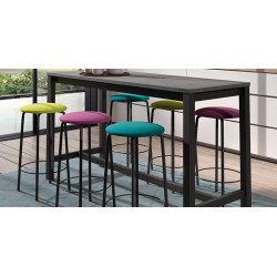 TABLE SNACK EN STRATIFIÉ ET MÉTAL VIENNABAR HT 90 CM