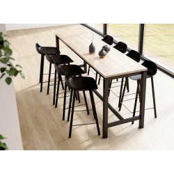 TABLE SNACK EN STRATIFIÉ ET MÉTAL VIENNABAR HT 90 CM