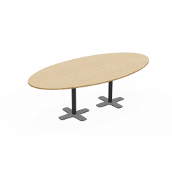 TABLE CONTEMPORAINE OVALE PIEDS CENTRAL SPINNER2 HT 75 CM