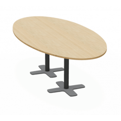 TABLE CONTEMPORAINE OVALE PIEDS CENTRAL SPINNER2 HT 75 CM