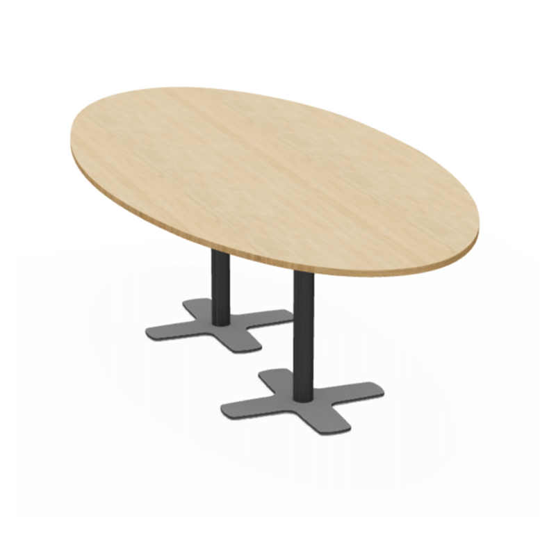 TABLE CONTEMPORAINE OVALE PIEDS CENTRAL SPINNER2 HT 75 CM