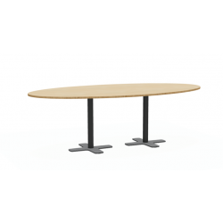 TABLE CONTEMPORAINE OVALE PIEDS CENTRAL SPINNER2 HT 75 CM