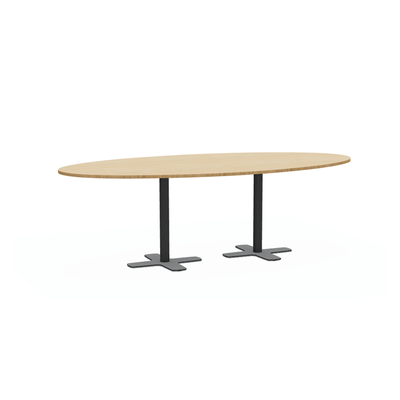 TABLE CONTEMPORAINE OVALE PIEDS CENTRAL SPINNER2 HT 75 CM