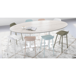 TABLE SNACK OVALE PIEDS CENTRAL SPINNER2 HT 90 CM