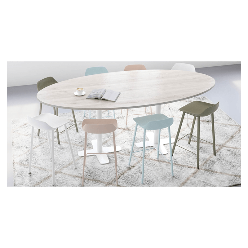 TABLE SNACK OVALE PIEDS CENTRAL SPINNER2 HT 90 CM