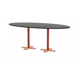 TABLE SNACK OVALE PIEDS CENTRAL SPINNER2 HT 90 CM