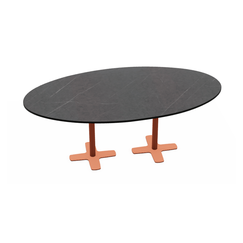 TABLE SNACK OVALE PIEDS CENTRAL SPINNER2 HT 90 CM