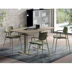 TABLE CONTEMPORAINE RECTANGULAIRE PIEDS CENTRAL SPINNER2 HT 75 CM