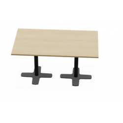 TABLE CONTEMPORAINE RECTANGULAIRE PIEDS CENTRAL SPINNER2 HT 75 CM