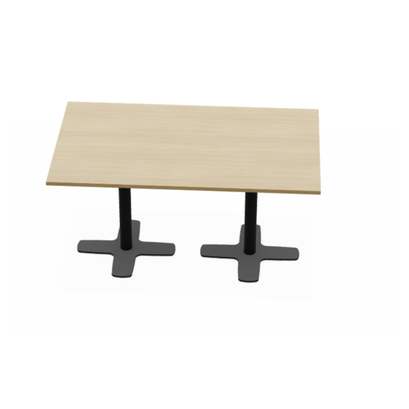 TABLE CONTEMPORAINE RECTANGULAIRE PIEDS CENTRAL SPINNER2 HT 75 CM
