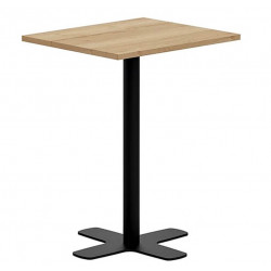 TABLE CARRÉE SNACK PIEDS CENTRAL SPINNER HT 90 CM