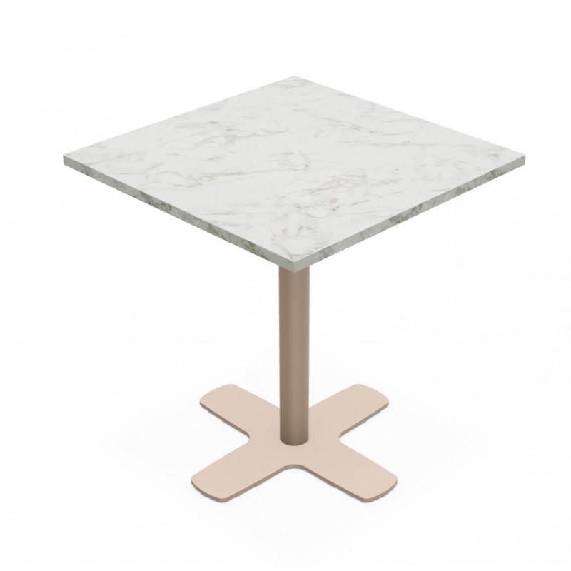 TABLE CARRÉE DE BISTROT PIEDS CENTRAL SPINNER HT 75CM