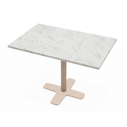 TABLE RECTANGULAIRE PIEDS CENTRAL SPINNER HT 75 CM