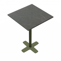 TABLE CARRÉE MANGE-DEBOUT PIEDS CENTRAL SPINNER HT 110 CM