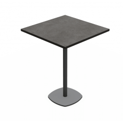 TABLE CARRÉE SNACK CIRCA PIEDS CENTRAL HT 90 CM