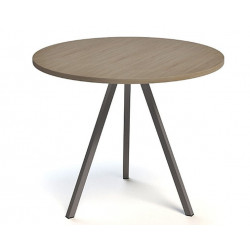 TABLE DE CUISINE RONDE PIEDS CENTRAL EN STRATIFIÉ TRIPLE